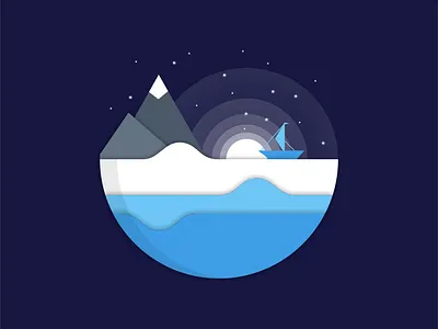 mount sea logo design bird coffee design film icon illustration logo music sketch vector