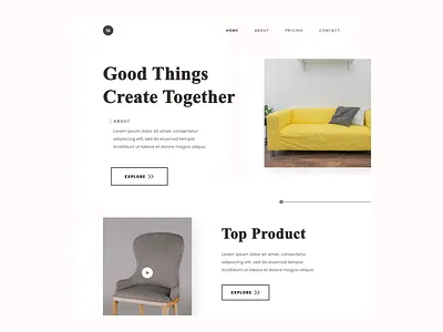 Furniture Website Design ( Light Mode ) course app furniture website typography ui ui design uidesign uiux web web design webdesign website website design webuidesign webuiuxdesign