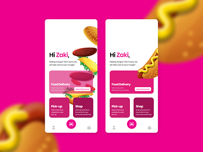 Food Delivery App UI Exploration app design exploration glassmorphism illustration mobile ui uidesign uxui