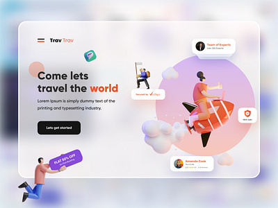 Travel Agency Website design concept travel website ui uidesign uidesigner ux uxdesign