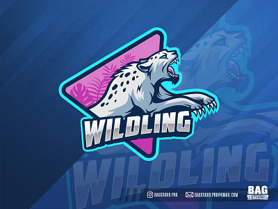 Jumping Wild Jungle Cat esport logo animal attack cat cheetah esport feline illustration jumping leopard logo mascot wild wildcat