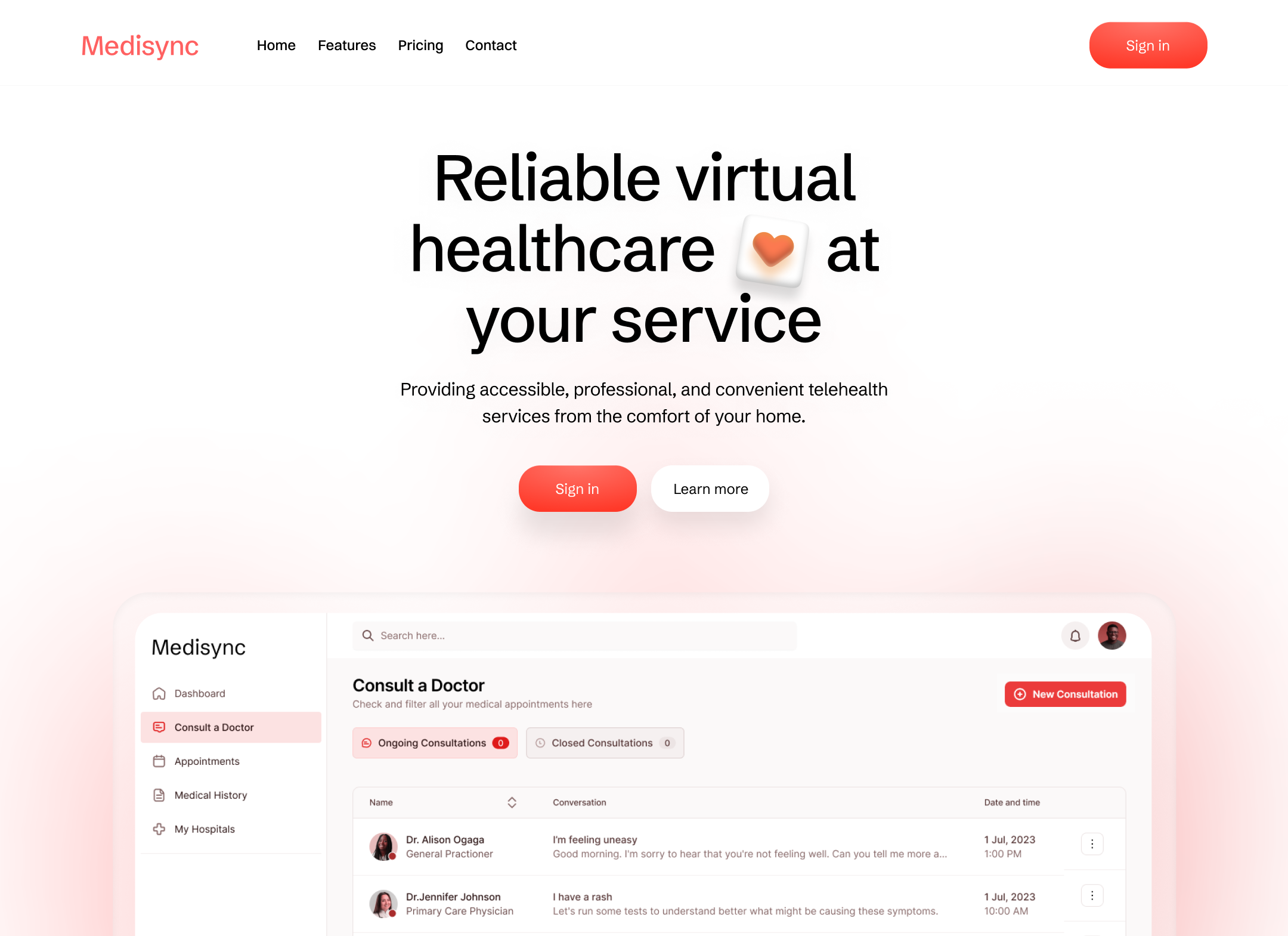 Example of Figma Landing Page Design