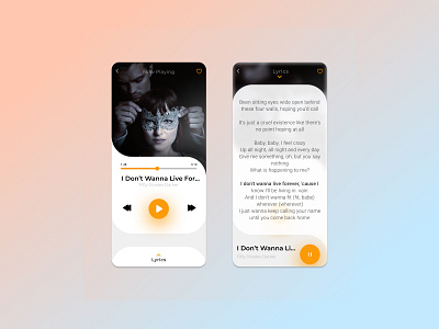 Music App Design app app design lyrics music music app music player play productdesign song song lyrics ui uidesign user experience userinterface ux uxdesign