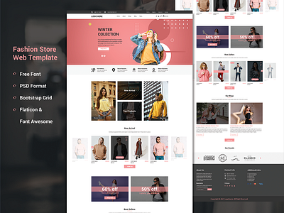 fashion store clothe store web template ecommerce website fashion store modern psd template store web template template builder templatedesign templates ui uidesign uiux web designer web template web ui webdesign website website design