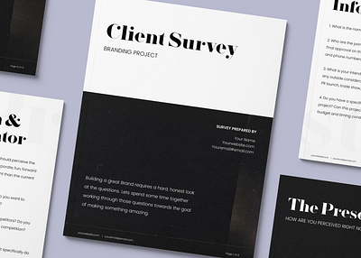 Client Survey | Branding Project branding business contract freelance freelance design logo