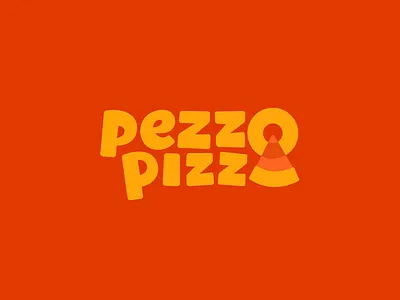 Pezzo Pizza brand branding font identity illustration letter lettering logo logotype piece pizza pizzeria type