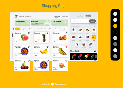 fruit Webiste adobe xd concept design fruit sepehran ui ux ux writing vector website website concept website design