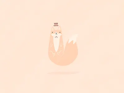 Fox animal cute doodle fox fox illustration halloween hat illustration illustration art orange simple illustration vixen
