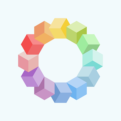 Rainbow color wheel design flatdesign flatposter geometric geometric art geometry illustration vector