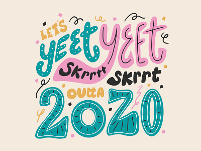 Happy New Year 2021 handlettering holiday illustration illustration art lettering lettering artist lettering challenge new year typography