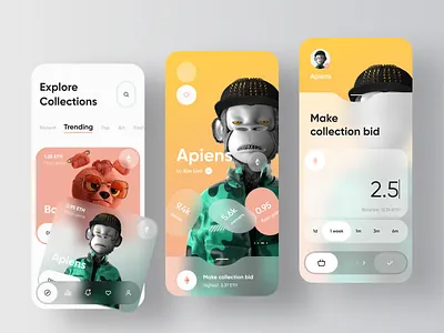 MBOX - NFT Marketplace Mobile App app art binance bitcoin blockchain coin crypto defi eth marketplace mobile nft rondesign shop token web 3.0