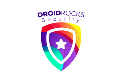 DroidRocks Security logo colorful colorfull design dribbble flatlogodesign illustration logo minimalist logo vector