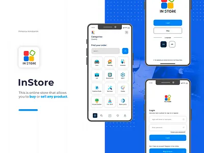 InStore online shop. Mobile application for android app mobile ui ux webdesign