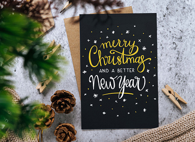 Christmas Card 2020 2021 chalk chalklettering christmas christmas card greeting card handlettering lettering news year weichnachtskarte