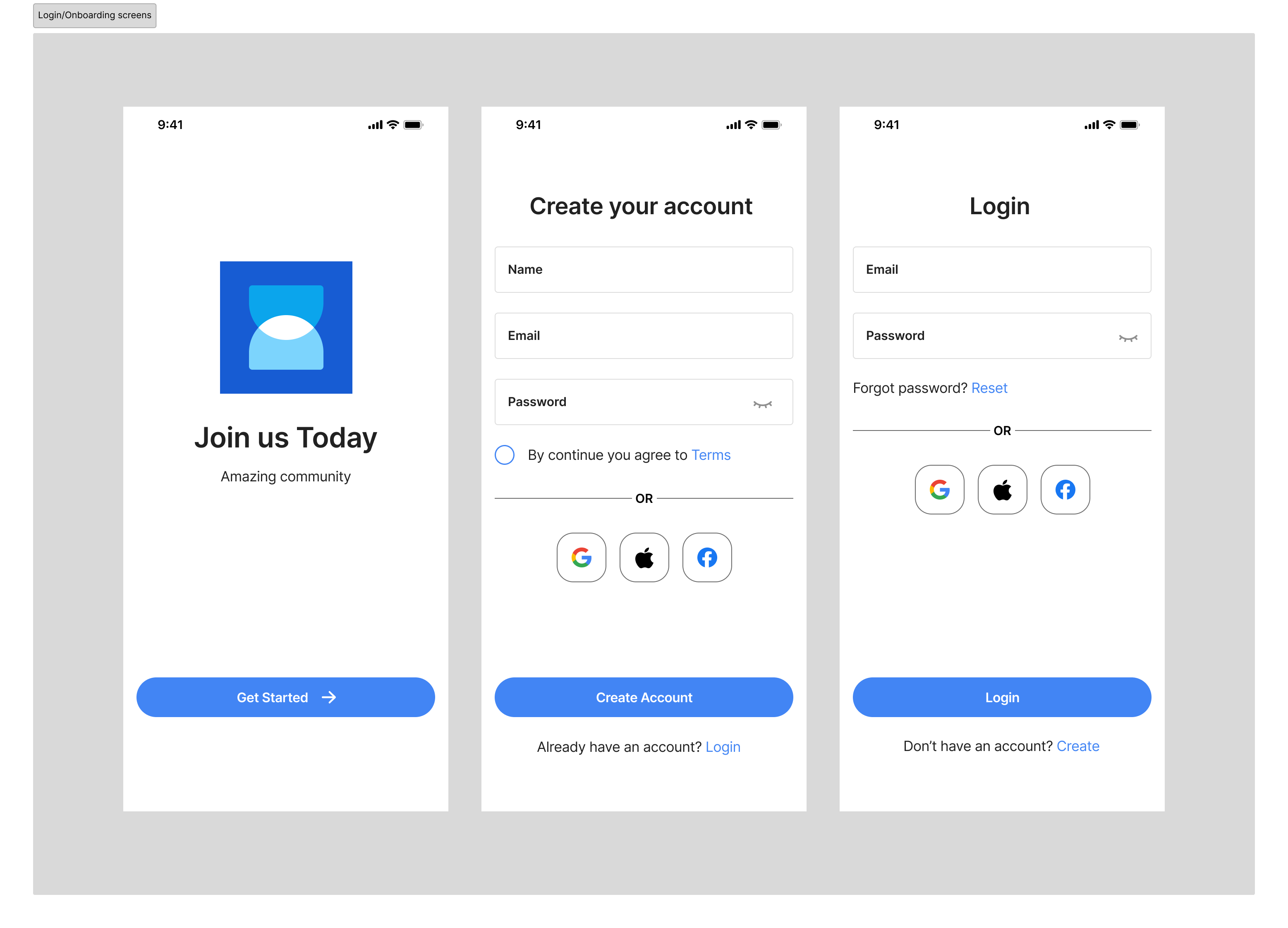 Login screen UI login ui