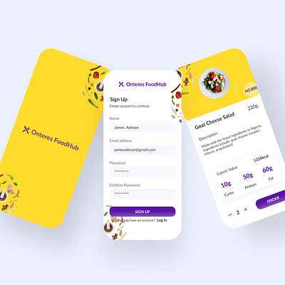 Food Ordering App app design ui ux