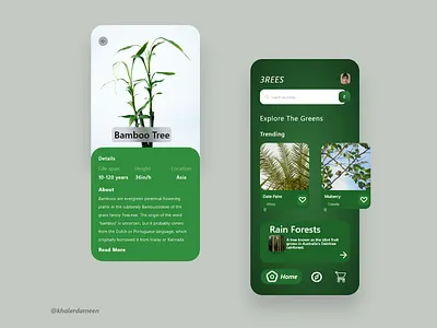3rees - Find Any Kind of Plant design green illustration mobile app design plant trees ui ui designer uidesign uiux ux