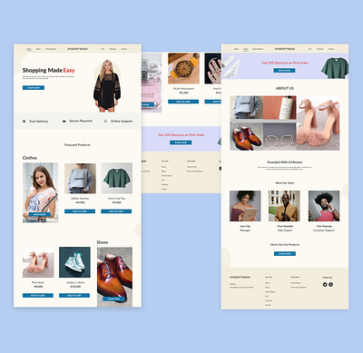 A simple e-commerce website design ui ux web