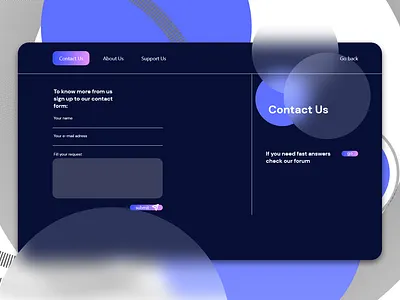 Contact Us 28 blue contact form contact us dailyui 028 gradient