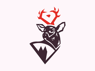 Stylized Deer/Letter D Logo character logo deer forrest letter d logo logo design logomark minimalistic animal logo nature logo procreate stag stylized deer vector logo