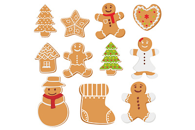 gingerbread vector christmas design ginger gingerbread gingerbread house gingerbread man illustration inspiration vector