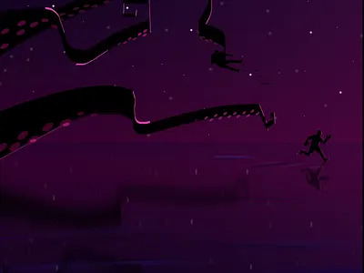 RUN! character design illustration landscape ui vector visual storytelling web