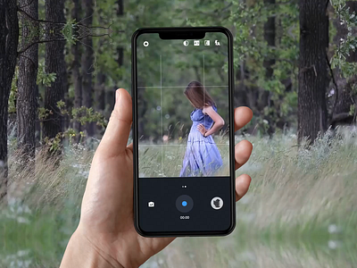 Camera App Design | Grizzly Mobile App Ui KIt adroid ui kit animated mockup animation camera camera app capture dark mode free ui kit gallery grid ios ui kit iphone mockup motion pencil recored ui kit ux design video player walk through design xd ui kit