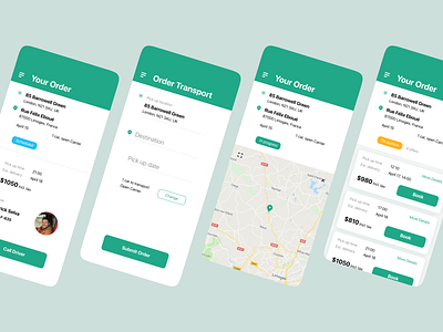 Cars Transportation App app app design cars delivery design mobile app transporation ui ux