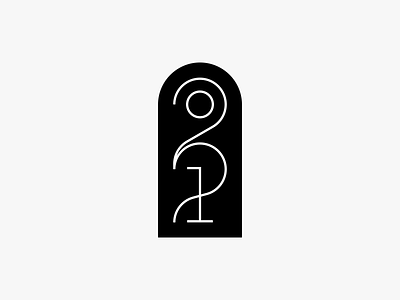 New year 2021 2021 clean icon lineart logo minimal modern number simple