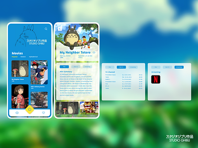 Ghibli App Concept app dailyui design mobile ui userinterface