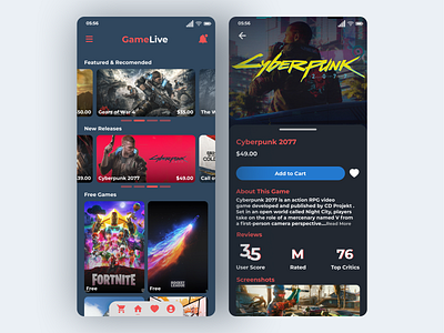 Simple Gamestore Design | GameLive design design app designer epic games freelance freelancer game games gamestore ui ui design uidesign uidesigns uiux uiuxdesign uiuxdesigner ux ux design uxdesign uxdesigns