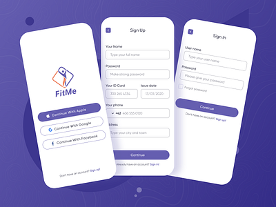 FitMe app app design branding design fitness fitness app illustration logo ui ux weight white