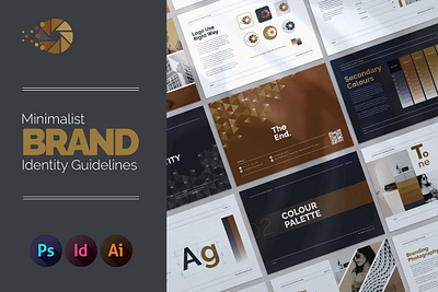 Minimalist Brand Identity Guidelines brand brand guideline brand identity brand manual branding brochure business clean company creative design presentation