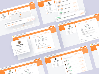 Practicum Evaluation Dashboard — Web Design card clean collage dashboard dashboard app dashboard design dashboard ui evaluation orange profile simple ui upload ux web web design website