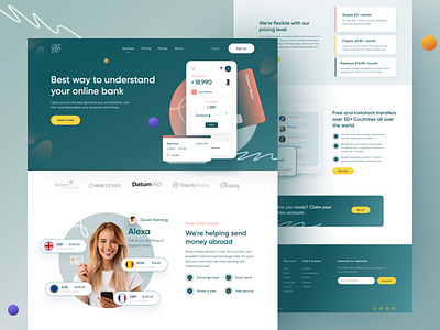 Online Banking Landing Page agency app clean design ecommerce ecommerce design food homepage product design real estate ui website