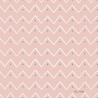 Zigzag & dots on pink background art licensing digital illustration dots easter collection fabric design gift wrap illustration pastel pink repeat pattern seamless repeat spring collection stationery surface design wallpaper design zigzag