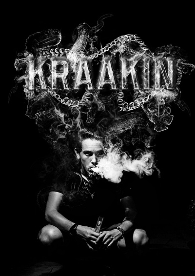 Kraakin Vape Concept poster advertising branding graphic design poster product vape