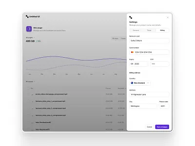 Billing settings — Untitled UI billing form payment settings product design ui design user interface