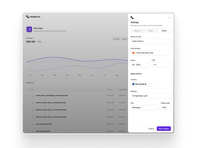 Billing settings — Untitled UI billing form payment settings product design ui design user interface