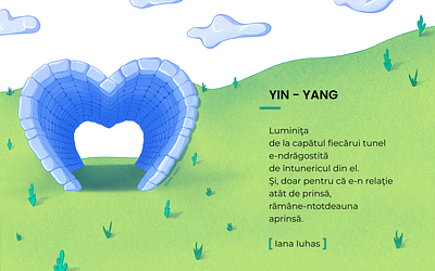 Yin - Yang art book children digitalpainting drawing fantasy heart illustration landscape love nature poem procreate tunnel valentine