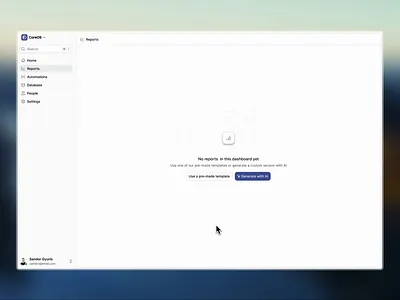 Generate reports with AI 🪄 ai animation