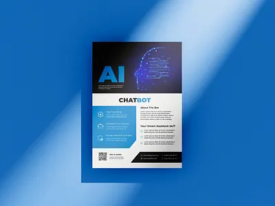 AI Chatbot Flyer Design adobe illustrator ai ai chatbot banner design brochure business flyer business flyer design chatbot company brochure company flyer corporate flyer flyer design flyer template graphic design illustration poster design vector