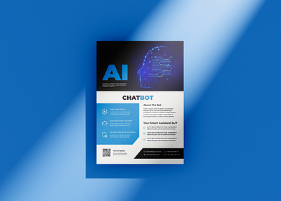 AI Chatbot Flyer Design adobe illustrator ai ai chatbot banner design brochure business flyer business flyer design chatbot company brochure company flyer corporate flyer flyer design flyer template graphic design illustration poster design vector