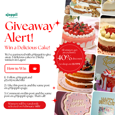 Giveaway Social Media Design branding cake design ecommerce flyer graphic design logo social media