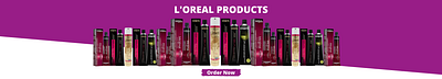 Website Banner Designs for L'Oreal Products banner flyer illustrator products web page website