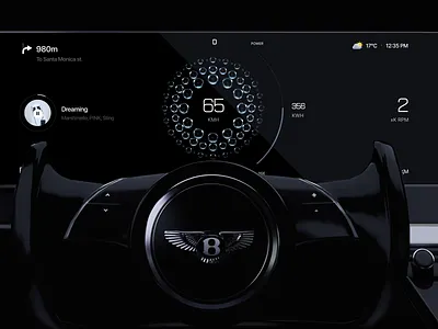 HMI Design - Car Cluster animation auto automotive car car cluster car dashboard car design electric car electric vehicle ev hmi hmi design product design ui vehicle