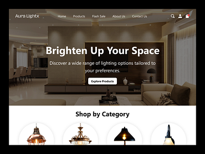 ✨ Brighten Up Your Space with Aura Lightx! ✨ ecommerceui lightingstore uiux uxtrends webdesign