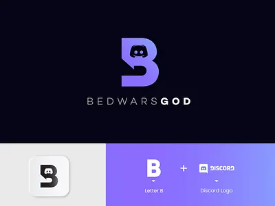 Lettermark Logo B for the Discord Server b lettermark discord logo lettering logodesign