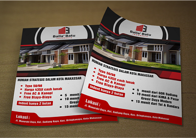 Flyer Balla'Batu Indonesia brochure design flyer home logo realestate