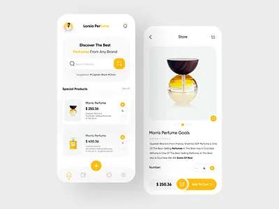 Perfume & cosmetics shop app UI design cosmetics ecommerce ecommerce app perfume shop shopping shopping app ui uiux
